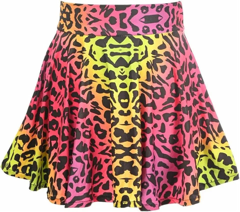 Daisy corsets Women's Leopard Print Stretch Lycra Skirt