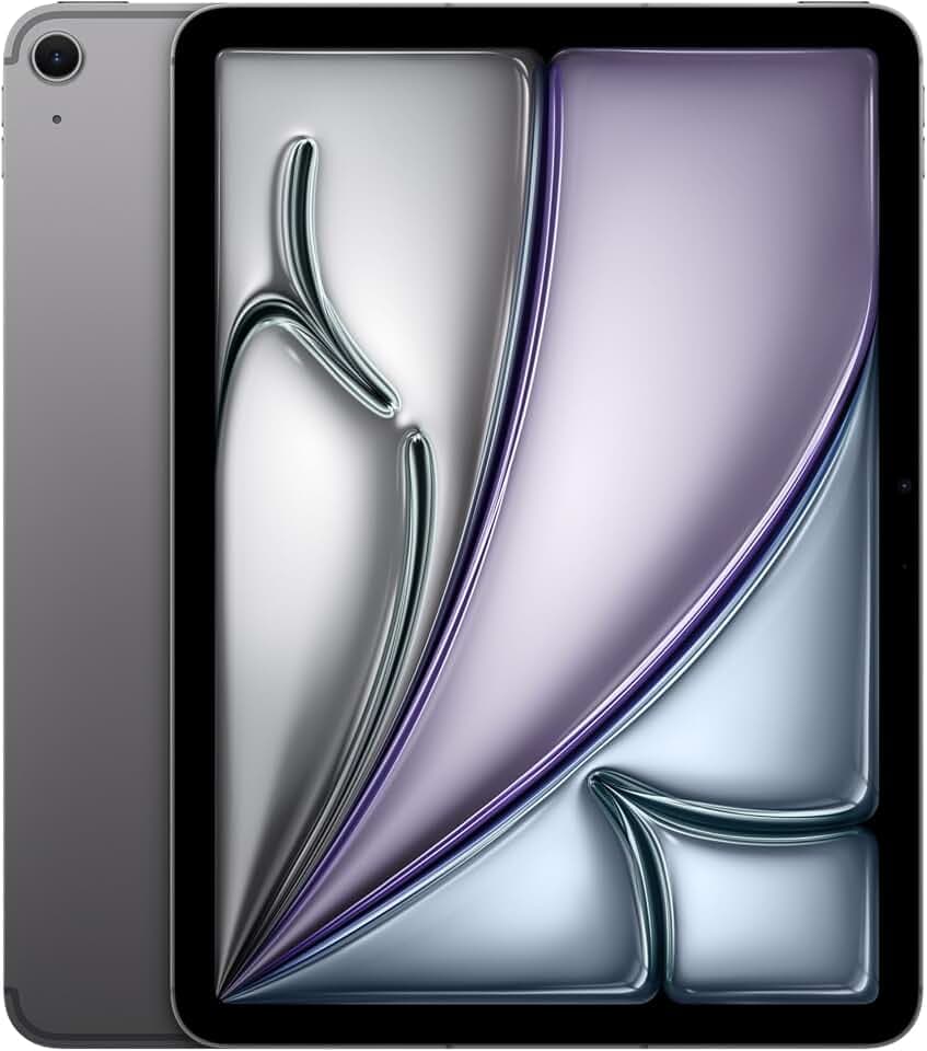 Apple iPad Air 11-inch (M4): Liquid Retina Display, 256GB, 12MP Front/Back Camera, Wi-Fi 7 with Apple N1 + 5G Cellular, Touch ID, All-Day Battery Life — Space Gray