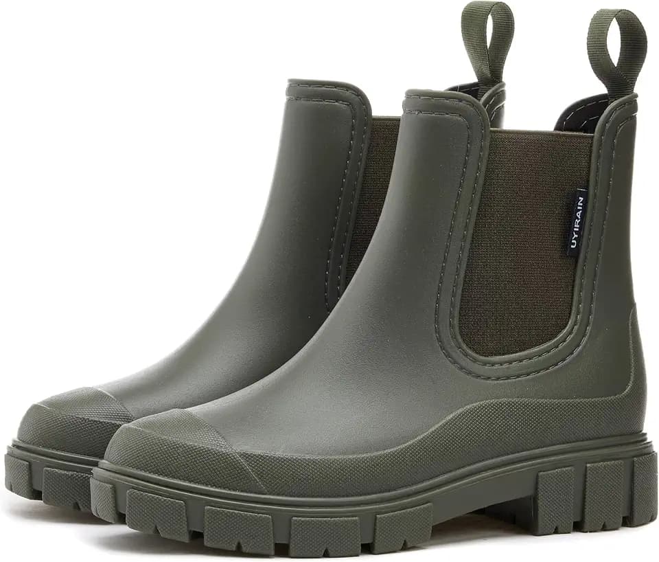 WOWSTICK Women’s Ankle Rain Boots Waterproof Lightweight Slip Resistant Fashion Garden Booties