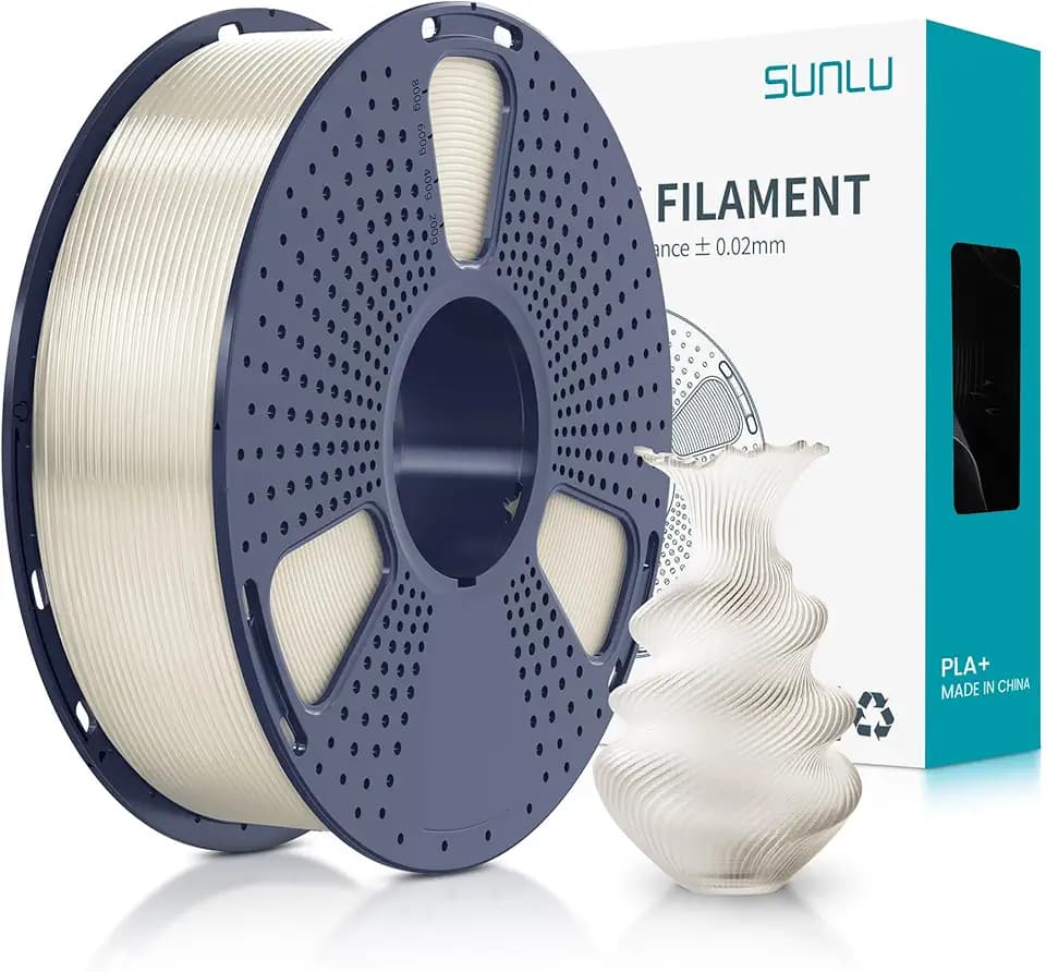 SUNLU PLA+ Filament 1.75mm, PLA Plus 3D Drucker Filament, 1KG Transparent