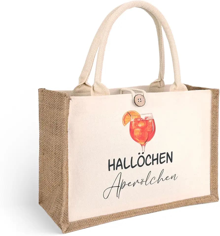 GADITIEK Aperol Geschenk Tasche, Jutetasche Für Frau, Strandtasche xxl Aperol Spritz Accessoires Damen, Geschenkset Für Frauen, Kollegin