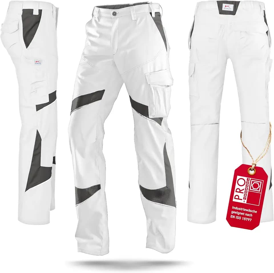 KÜBLER ACTIVIQ Arbeitshose – vielseitige Hose mit ergonomischer Linienführung, Reflex-Elementen und Mehrfach-Taschen