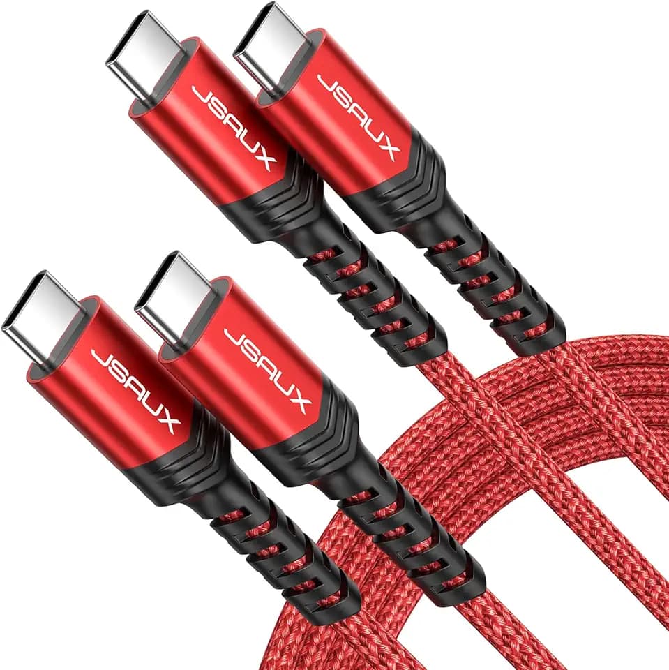 JSAUX USB C to USB C Cable for iPhone 18 Pro, Fast Charging, 2-Pack, 2 m