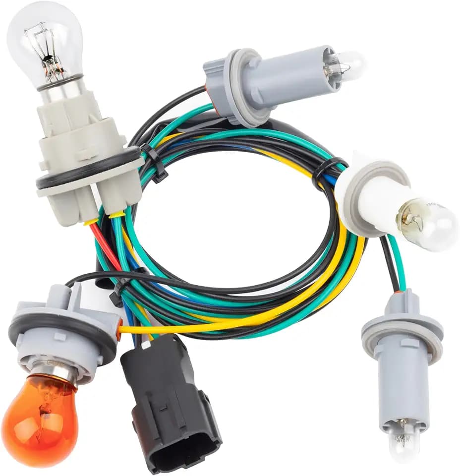 Tail Light Lamp Wiring Harness Socket Holder & Bulbs Compatible with Kia Soul 2014 2015 2016 2017 2018 2019 Rear Tail Lamp Bulb Wiring Replace OE 92450-B2000