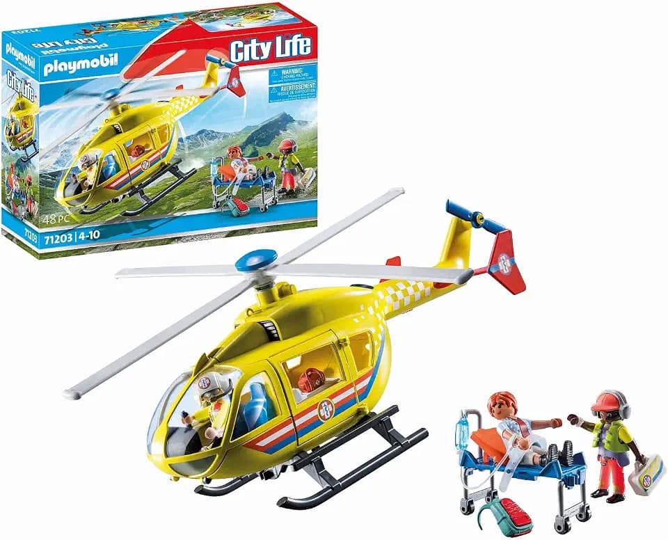 PLAYMOBIL | City Life | Rettungshelikopter | Spielzeug für Kinder ab 4 Jahren | 71203