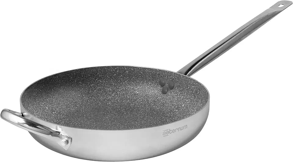Aeternum, Large Family, Large Size, Non-Stick Frying Pan, Induction Safe, Diameter 36 cm, Aluminium, Silver