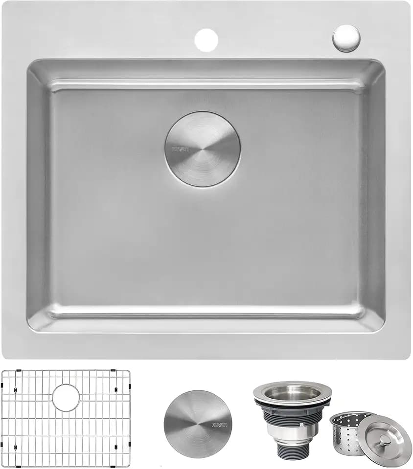Ruvati 23x20-in 16-Gauge Stainless Topmount Bar Prep Sink - RVM5923