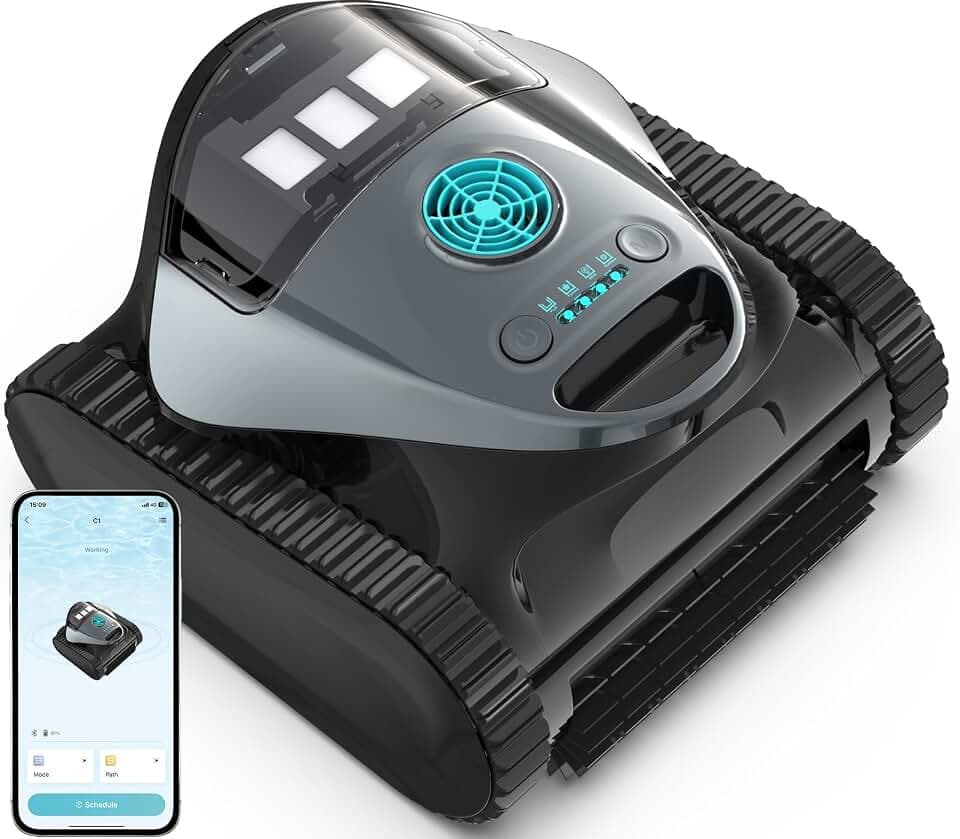 [2026 NEW] C1 Robotic Pool Cleaner with 180Mins, Iron Gray