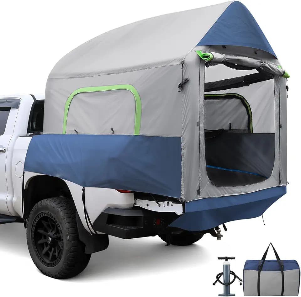 Truck Bed Tent for Camping Inflatable Pickup Truck Tent with Pump 5.5ft–8ft