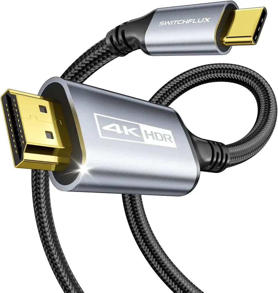 USB C to HDMI Cable 6Ft for Home Office (4K@60Hz) for Laptop