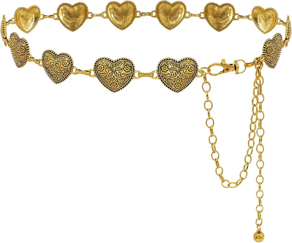 Women's Western Cowgirl Waist Chain Metal Link Belly Chain