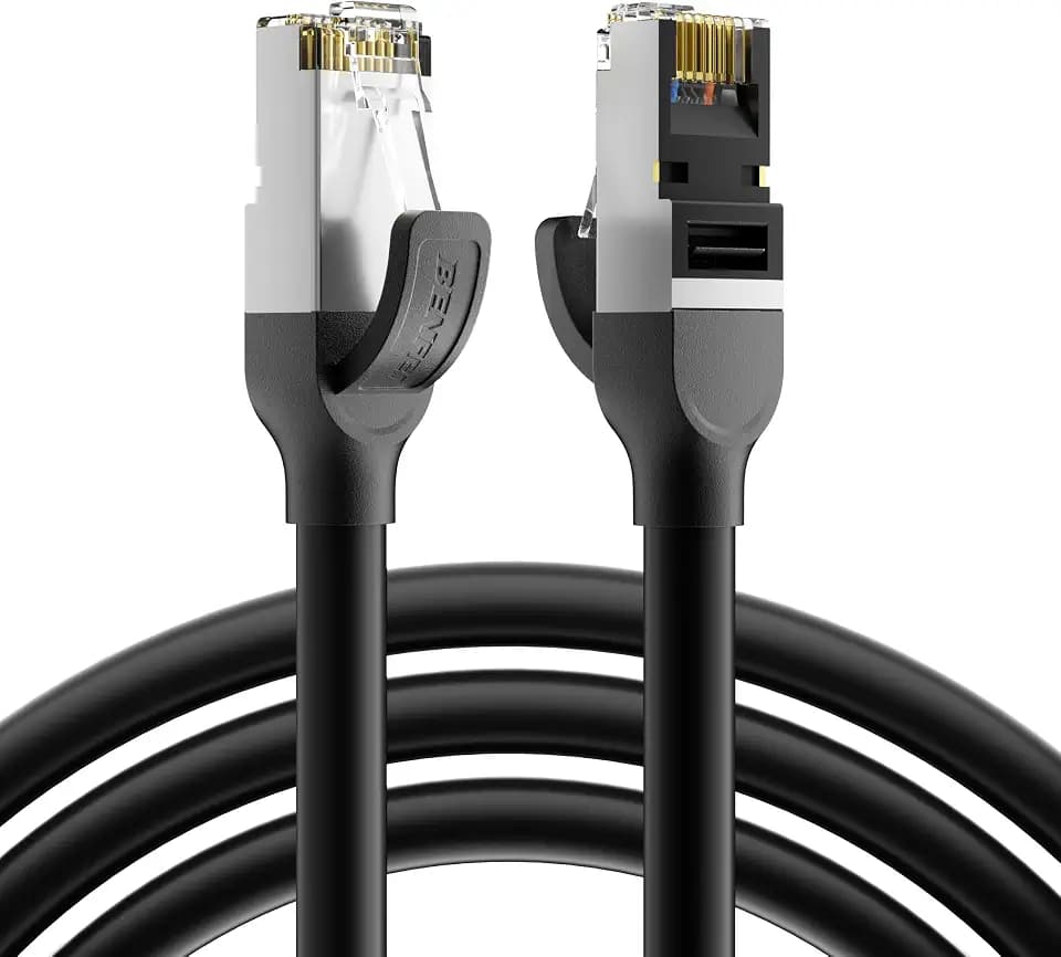 BENFEI Cat 7 Ethernet Cable 20FT, 10Gbps 600MHz High Speed RJ45 LAN Network Cable, F/FTP Shielded RJ45 Cable, Indoor/Outdoor Heavy Duty Internet Cable for Gaming PC PS5 Xbox Router Modem Switch