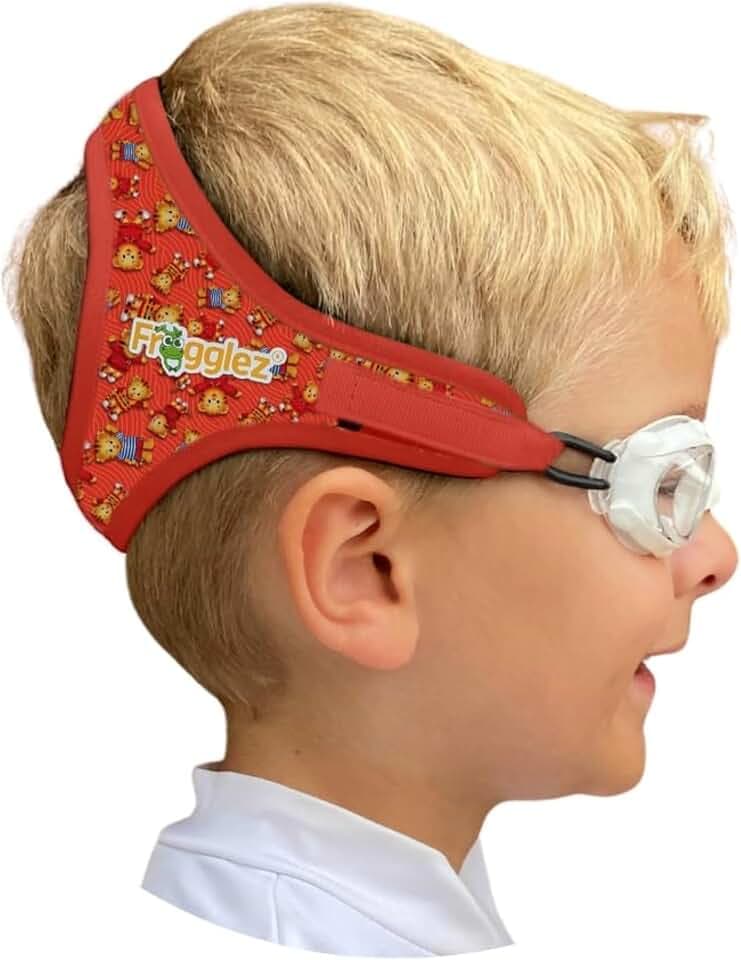 Frogglez Kids Swim Goggles 3-10, No Hair Pull, Anti-Fog, Leak Proof