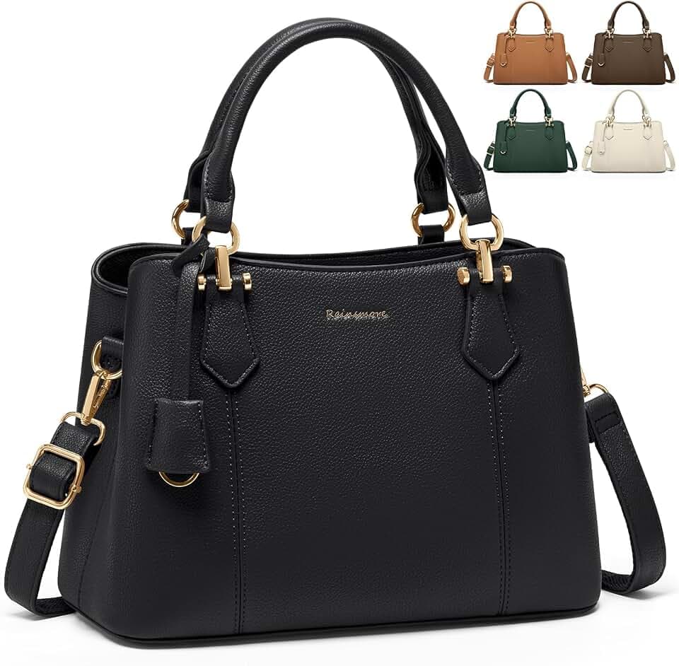 RAINSMORE Handtasche Damen Mittelgroß Umhängetasche Damen PU Leder