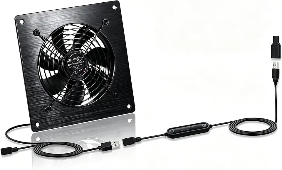 120mm Fan for AV Cabinets Server Racks | 5V/12V USB/DC 6-Speed