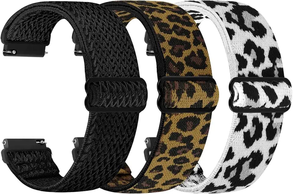 TumpCez Quick Release Watch Band - Choice of Width -18mm 19mm 20mm 22mm 24mm Watch Bands, Solo Loop Adjustable Elastic Nylon Watch Straps Replacement Wristband for Men Women