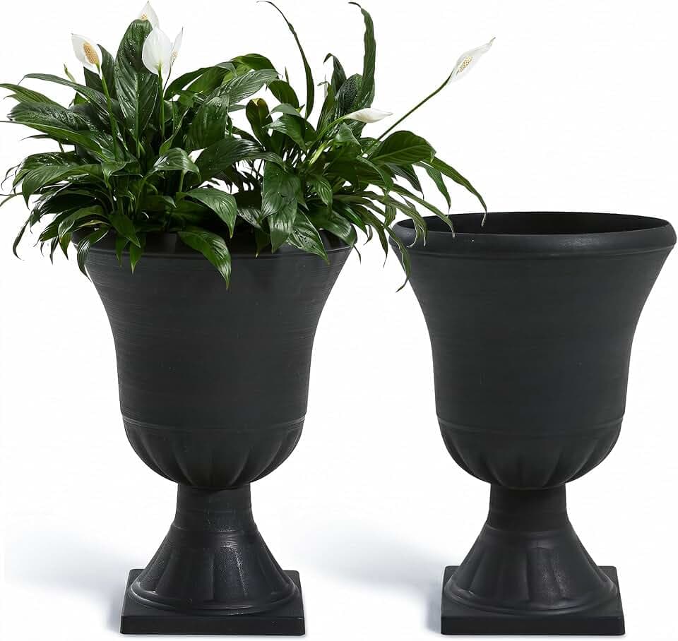 Worth 22'' Tall Urn Planters for Outdoor Plants Set of 2, Large Flower Pots