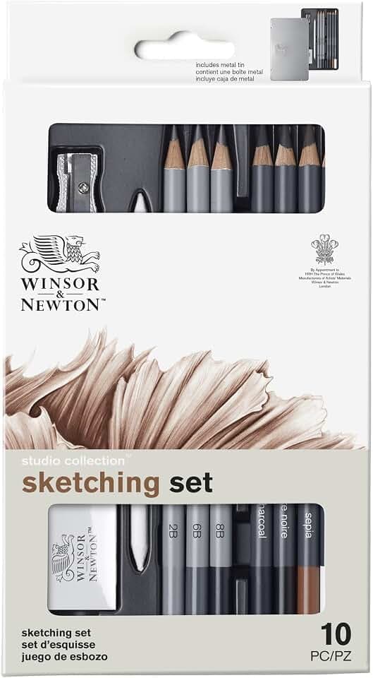 Winsor & Newton Studio Collection, Sketching Pencils, Set of 10
