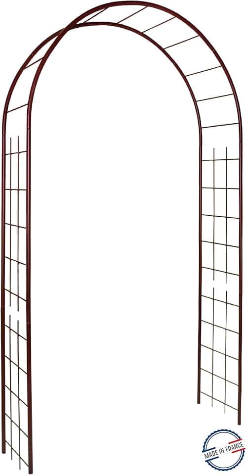 Louis 3146 Windmühle Garten Arch-Gitter mit Eisen Metall Distressed Design 130 x 250 cm