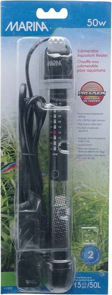 Marina Aquarienheizer, 50W, 22cm, für Aquarien bis 38L