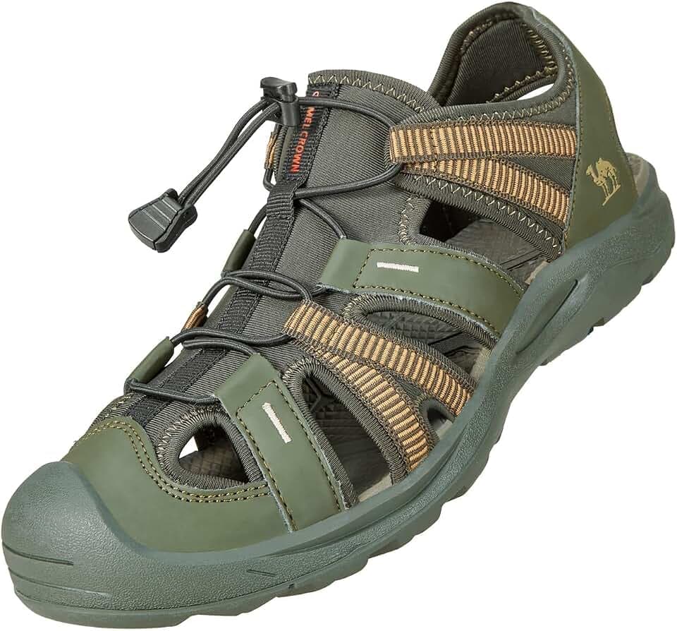 CAMEL CROWN Men's Waterproof Hiking Sandals Closed Toe Water Sandals Athletic Sport Sandals Summer Sandal Beach sandals for Outdoor