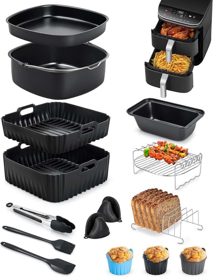 15-Teiliges Heißluftfritteuse Zubehör für COSORI Turbo Tower Pro