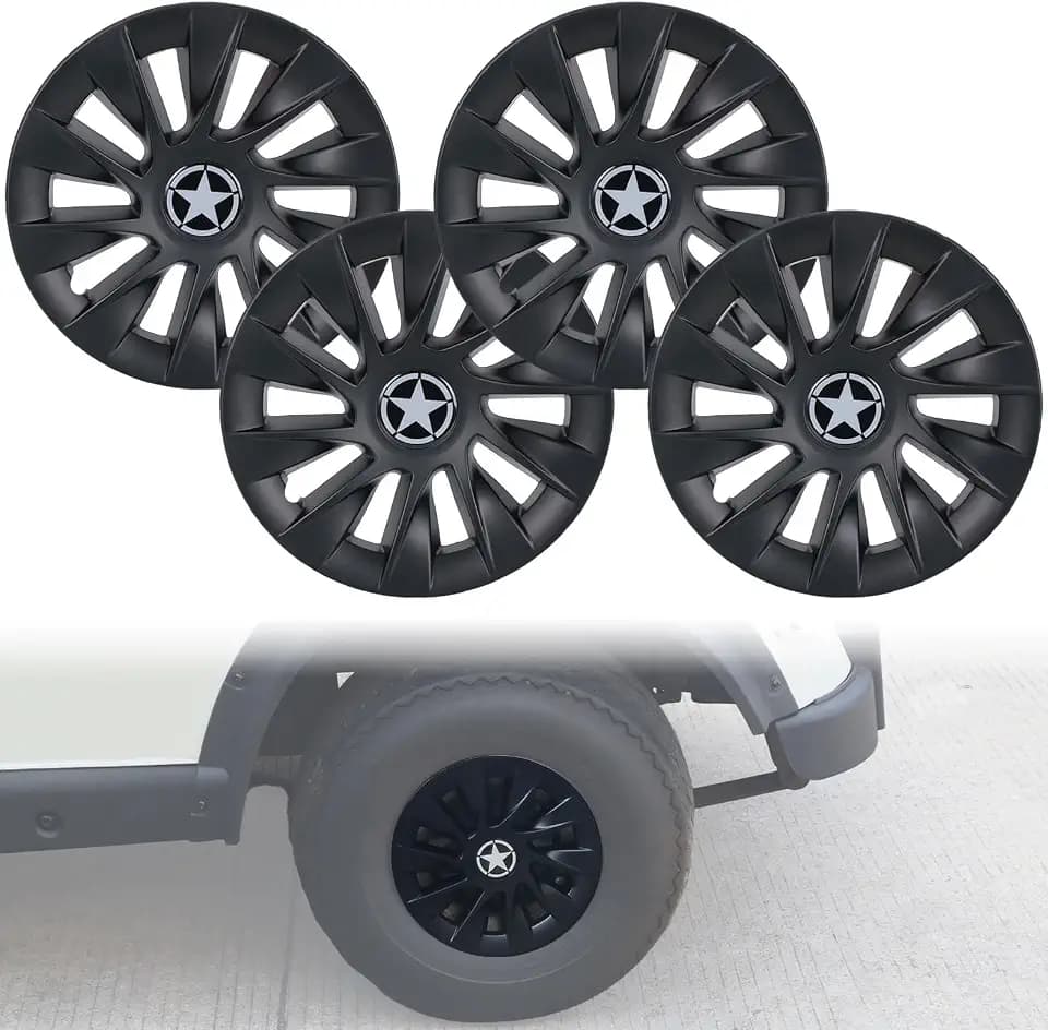 Golf Cart Hub Caps 8 Inch Wheel Covers for EZGO Club Car Yamaha Accessories