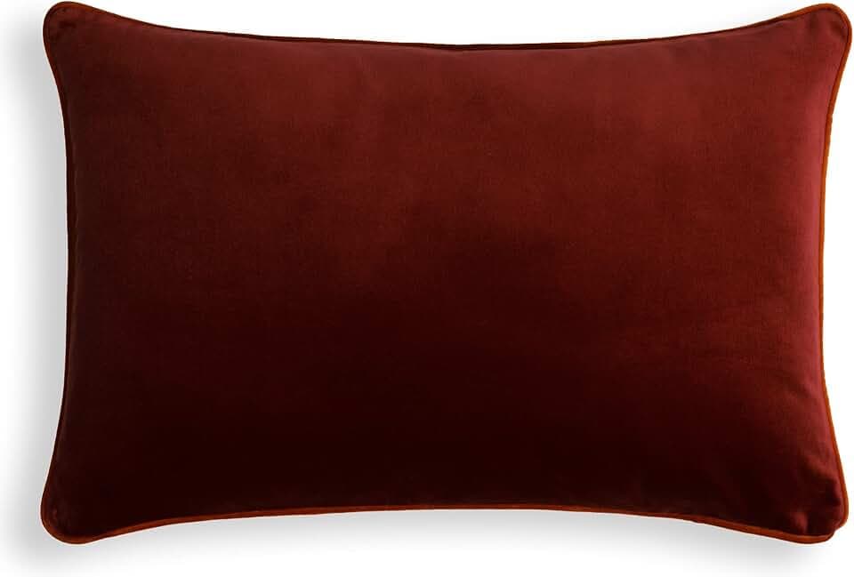 Bassetti Uni Kissenhülle zu Tischwäsche - Velour aus 90% Baumwolle, 10% Polyester in der Farbe Carminio R1, Maße: 40X60 cm - 9324595
