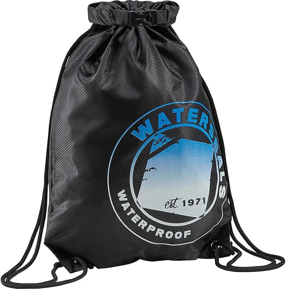 Lewis N. Clark Cinch Backpack | Waterproof Drawstring Bag | Ripstop Material | For Men & Women | Black