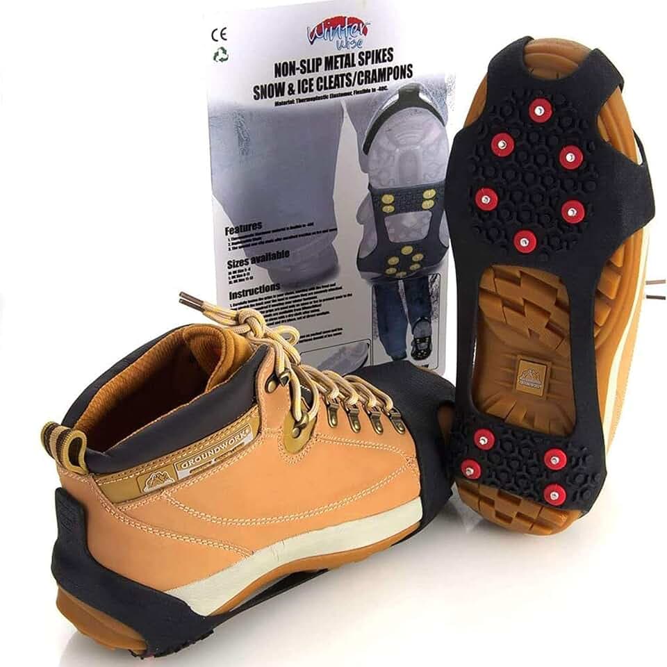 10-stud Ice Traction Universal-Stretch Fit Snow & Ice Spikes (Griff, stoßplatten und stegeisen,