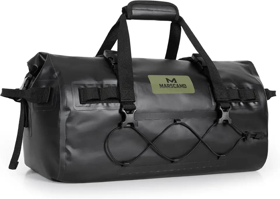 Marscamd Waterproof Motorcycle Dry Bag, Tail Saddle Luggage Roll-Top Design