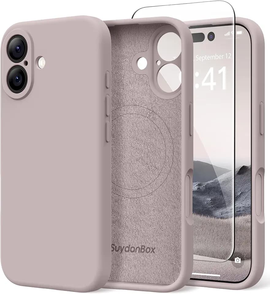 Magnetic for iPhone 16 Case Silicone Hazel