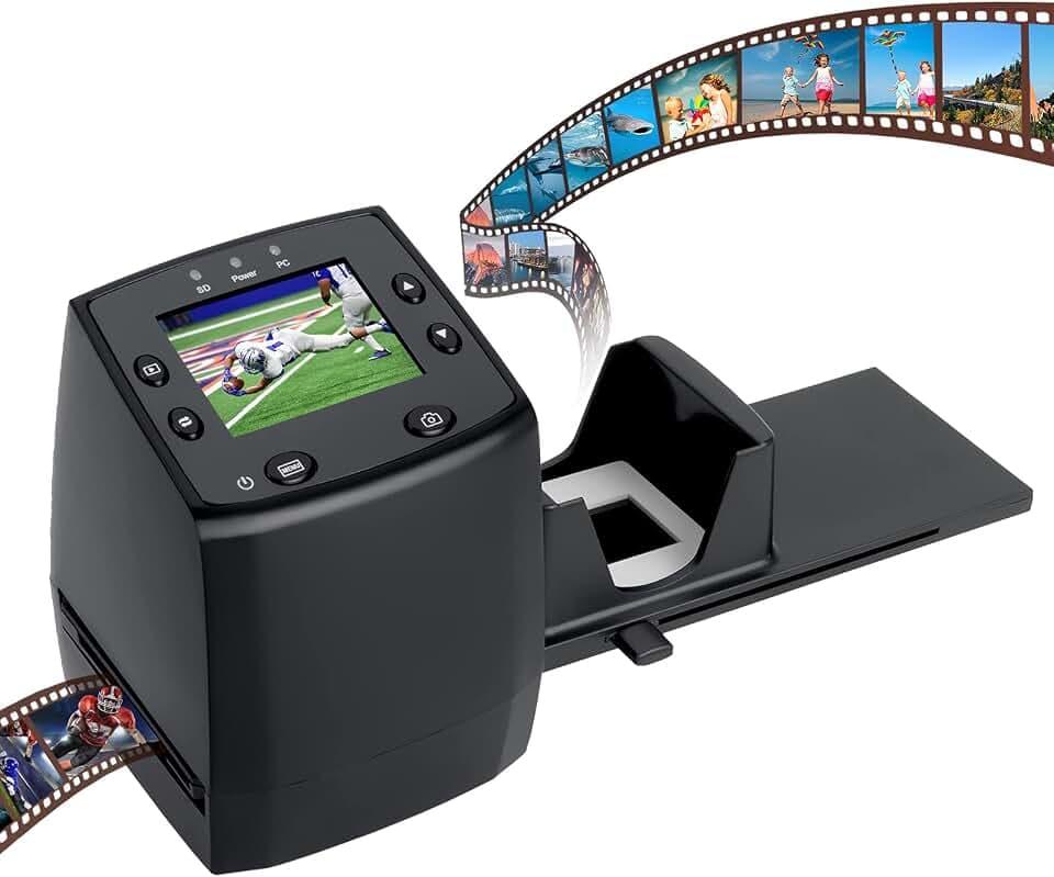 DIGITNOW! Diascanner Konvertiert 35mm / 135 Negative und Dia zu Digital JPEG, Filmscanner mit hoher Auflösung von 1800 DPI, kein Computer erforderlich