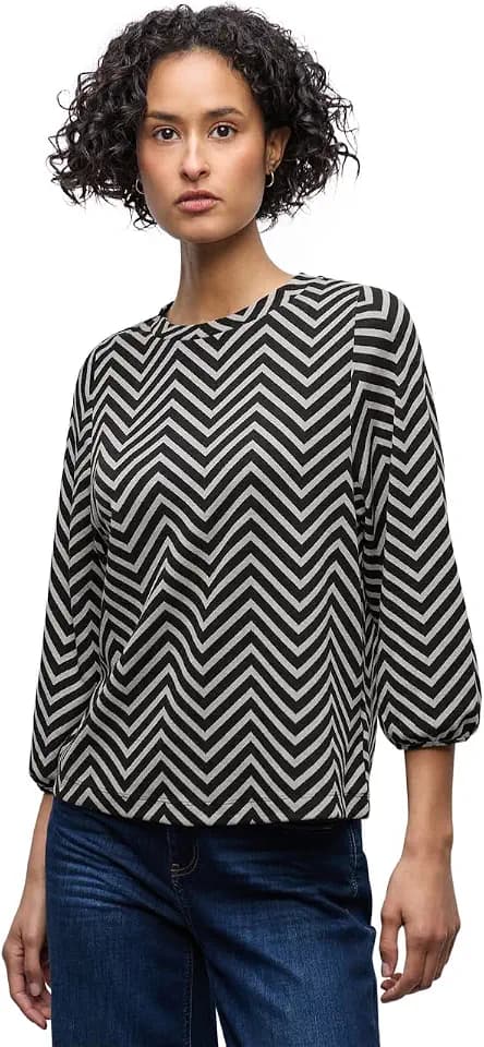 Damen Gemustertes Jacquard Shirt