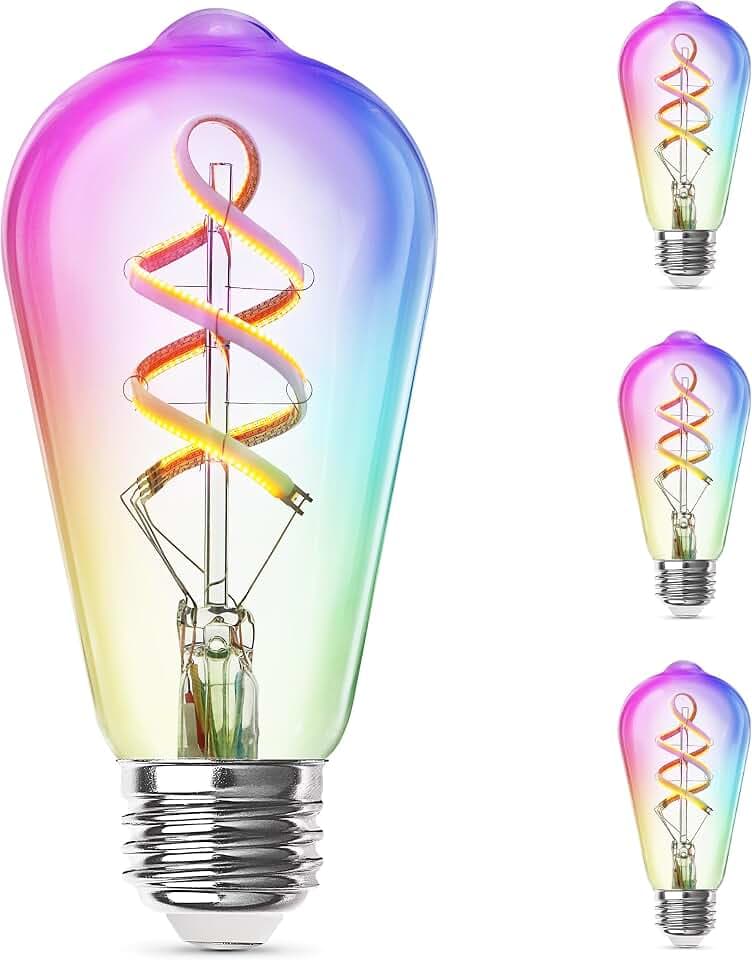 Feit Electric ST21 LED Smart LED Light Bulb, 60W Eq, RGB Color Changing