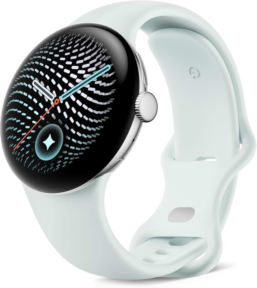 Google Pixel Watch 5 (41 mm) - Smartwatch - Silver Case/Fog Band, Wi-Fi