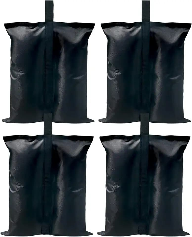 ABCCANOPY Canopy Weights 150 LBS Tent Sand Bags,4-Pack Black(No Sand)