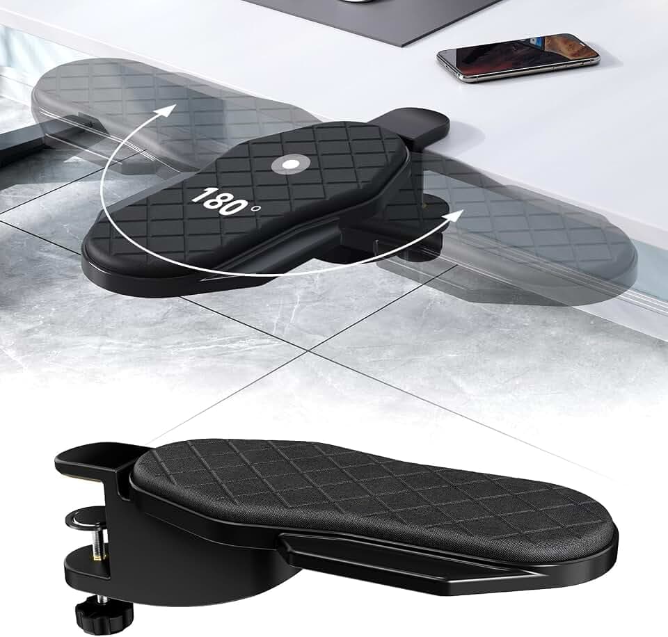 CABTE Ergonomics Desk Extender Tray, Table Mount Arm Wrist Rest Shelf