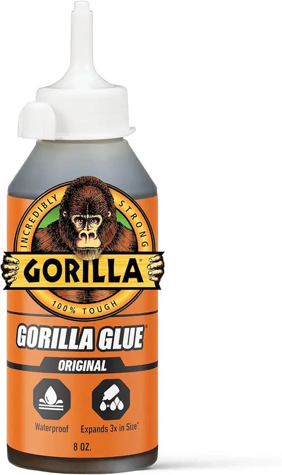 Gorilla Original Glue, Waterproof Polyurethane, Brown, 8 oz