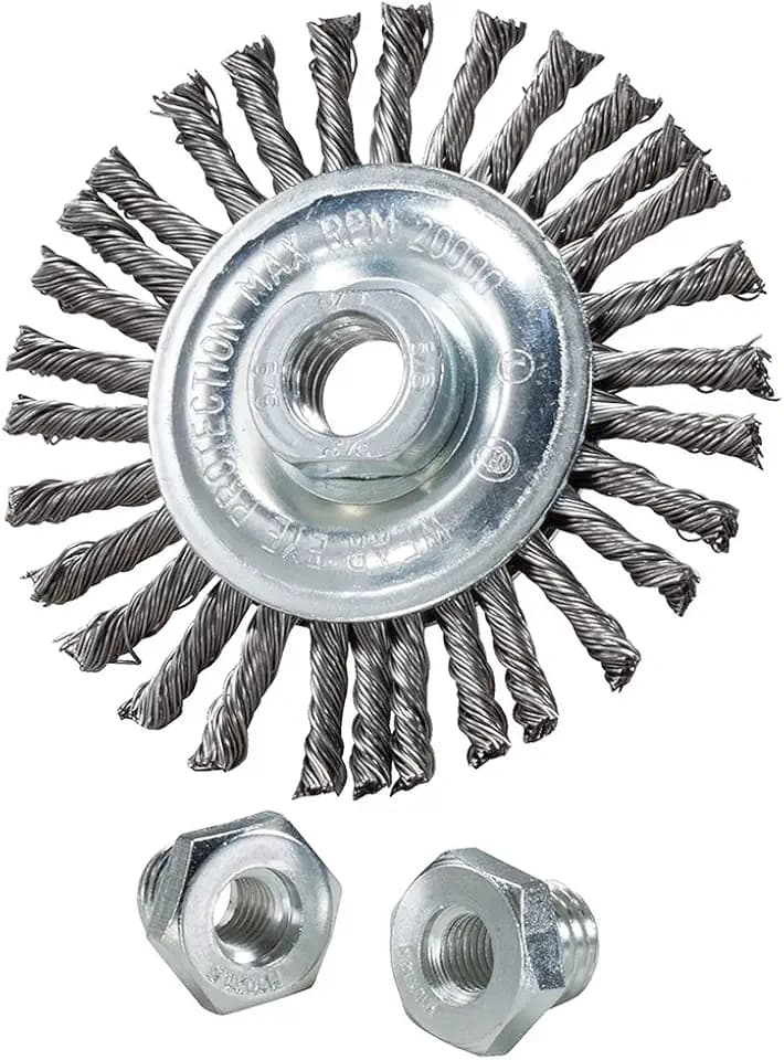 Mercer Industries 186010B - 4" x 3/16" x 5/8"-11 Stringer Bead Wire Wheels, .020 Carbon Steel Wire (10 pack)
