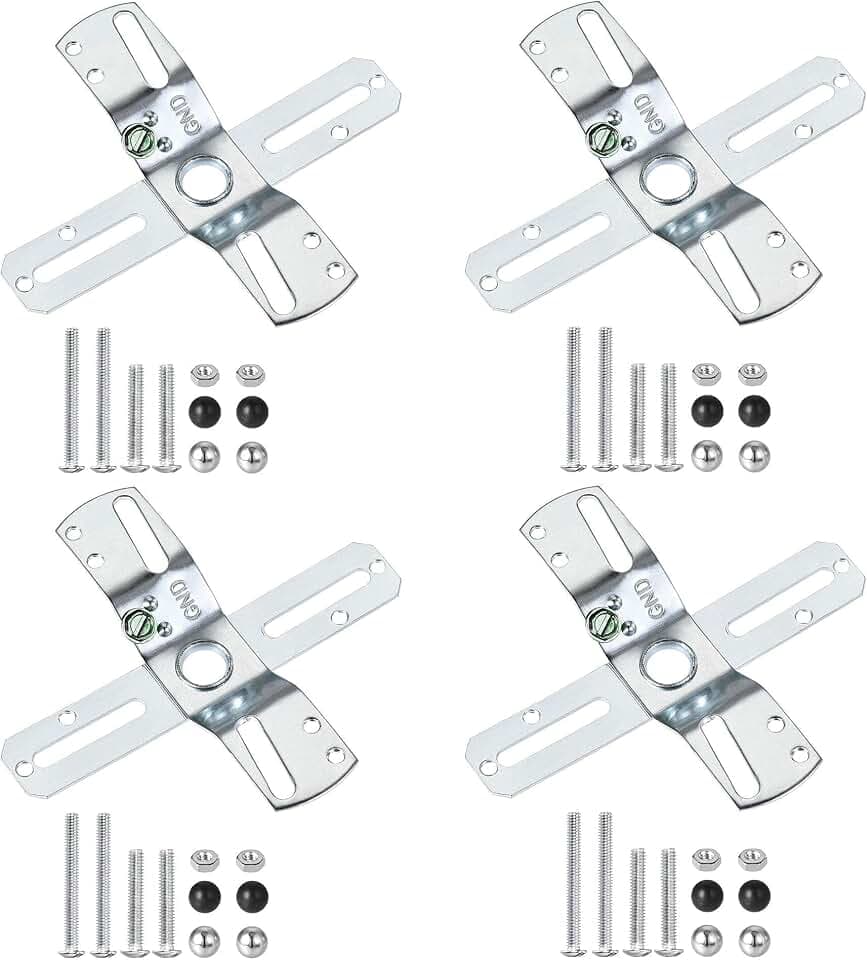 uxcell Light Crossbar Kit 4" Cross-Shaped Mounting Bracket 4Pcs