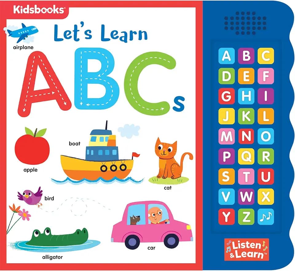 Let’s Learn ABCs – Interactive Toddler Sound Book with 27 Buttons | Tracing, Alphabet Song, Children's Board Book | Learn Letters & First Words | Fun Learning Activities for Boys & Girls