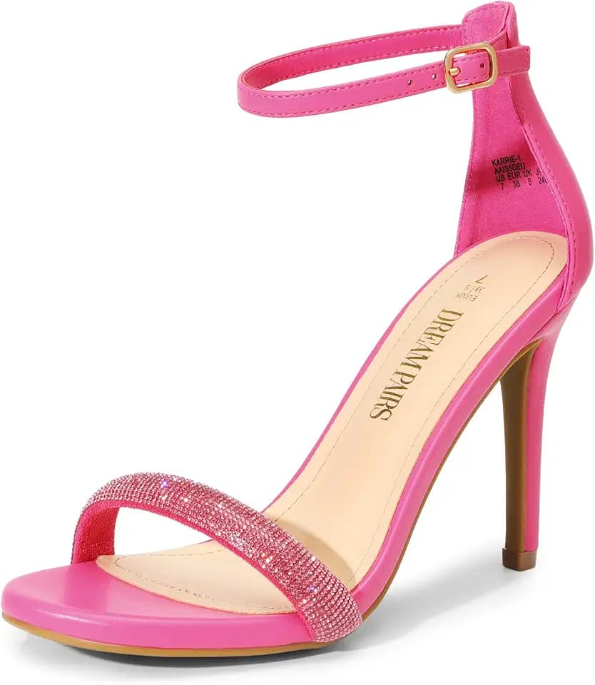 DREAM PAIRS Karrie Damen Sandalen mit Hoher Stilettos Ferse