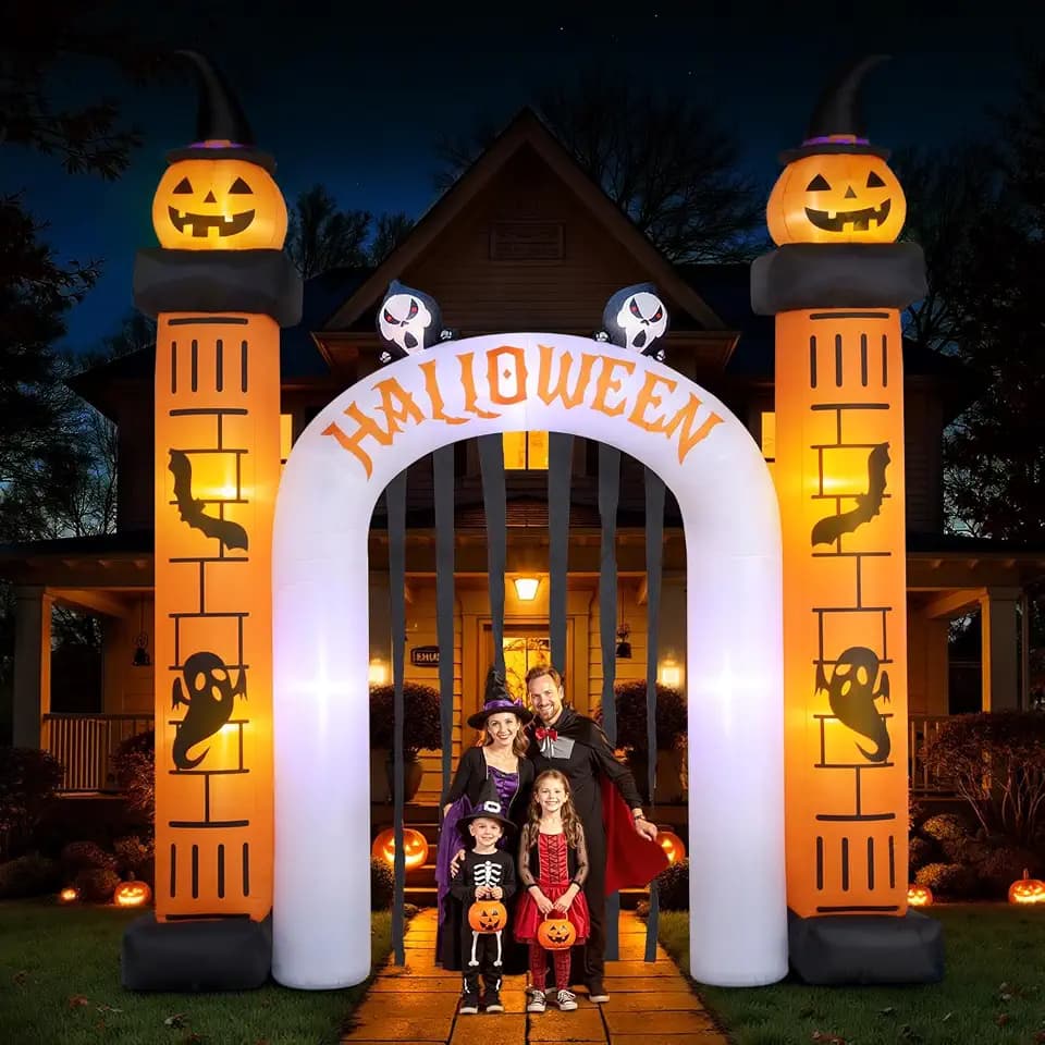 11 FT(H) x 10 FT(L) Giant Halloween Inflatables Pumpkin Archway