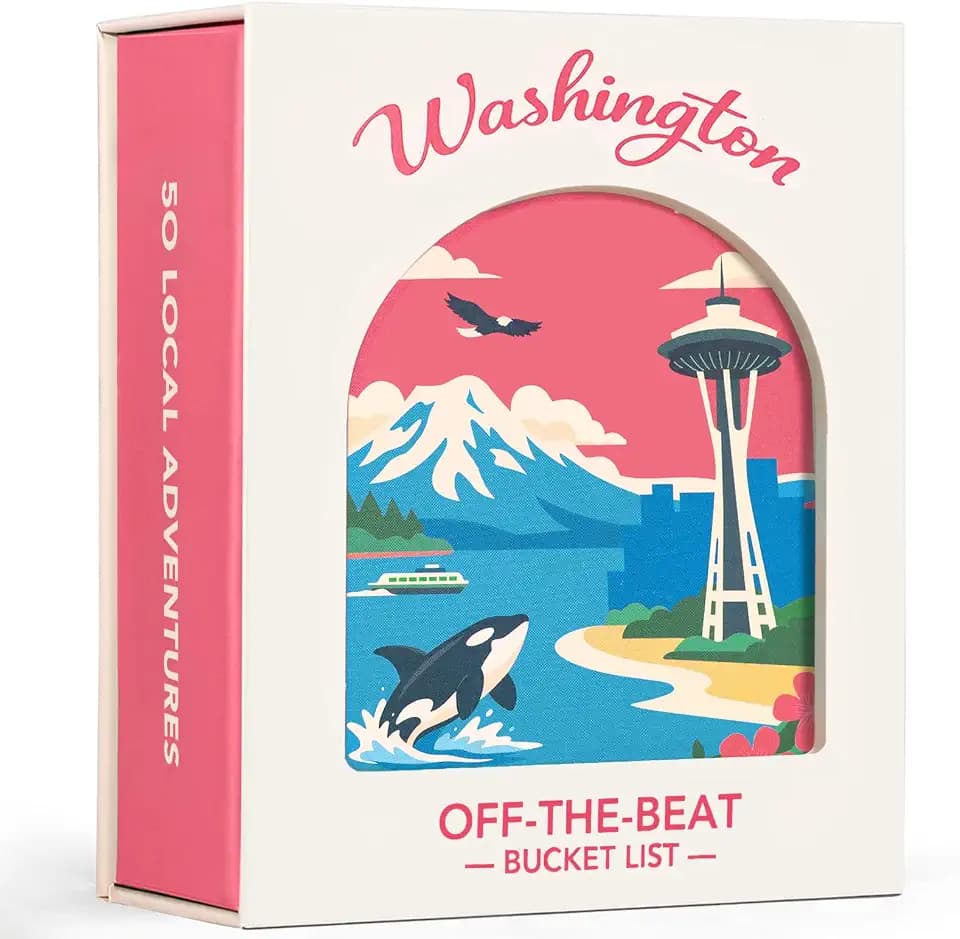 Washington Adventure Bucket List Cards, 50 Scratch-Off Cards by State