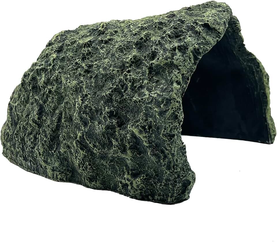Extra Large Reptile Hides and Caves Simulation Rock Reptile Hideout Terrarium Habitat Décor for Bearded Dragon Lizards Ball Python Snakes Turtle Large Reptiles Amphibians