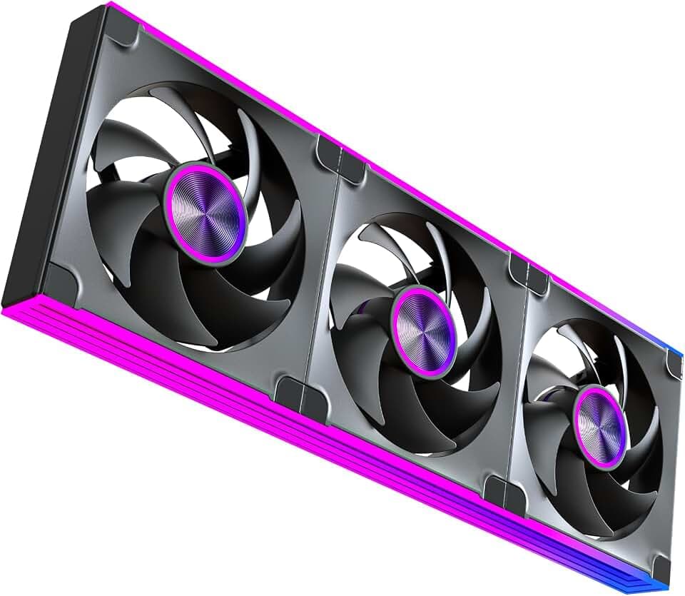 upHere ARGB PC Lüfter 360MM Gehäuselüfter Forward Blade UA03KC3