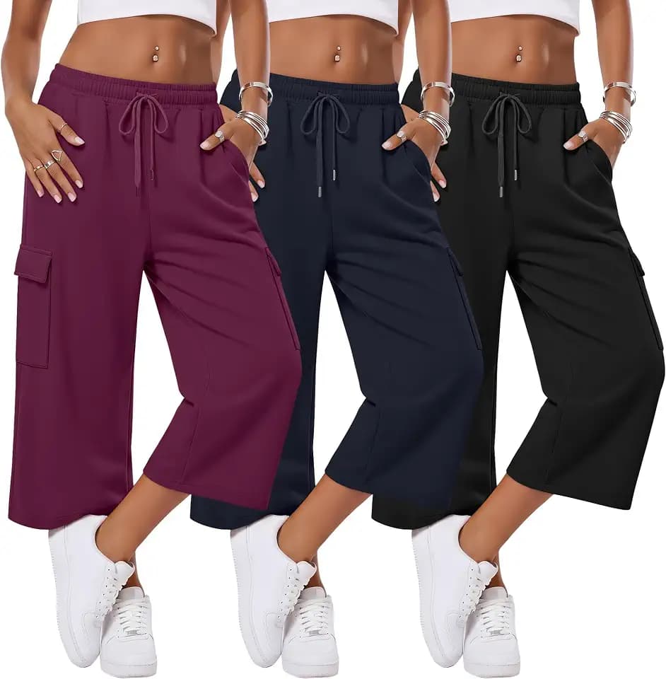 3 Pack Women's Cargo Capris