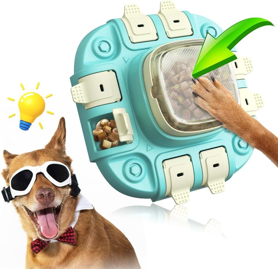 Romicta Hundespielzeug Intelligenz, 2 Stufen IQ-Training & Unterhaltung für alle Rassen, Interaktiver Leckerli-Spender, Kippfestes Design, Fördert Gesundes Fressen & Reduziert Langeweile