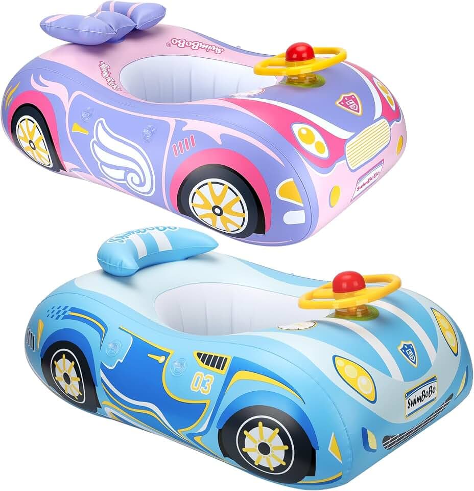 Swimbobo Toddler Pool Float Kids Inflatable Swim Seat Boat Ship Pool Toys for Toddlers and Children